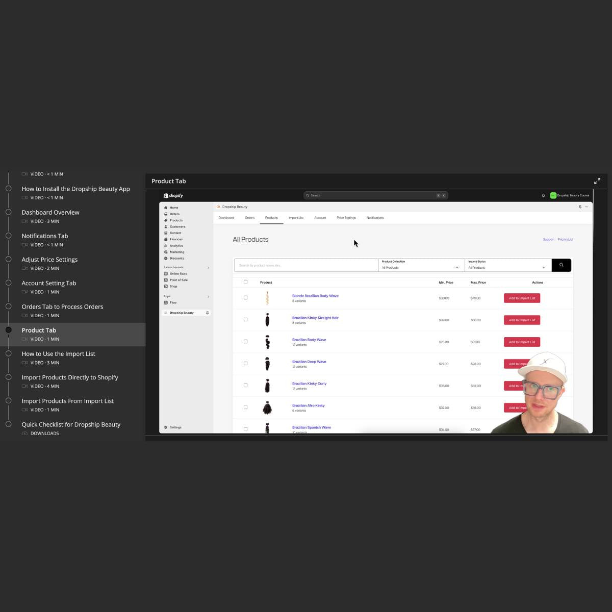 Dropship Beauty App Course