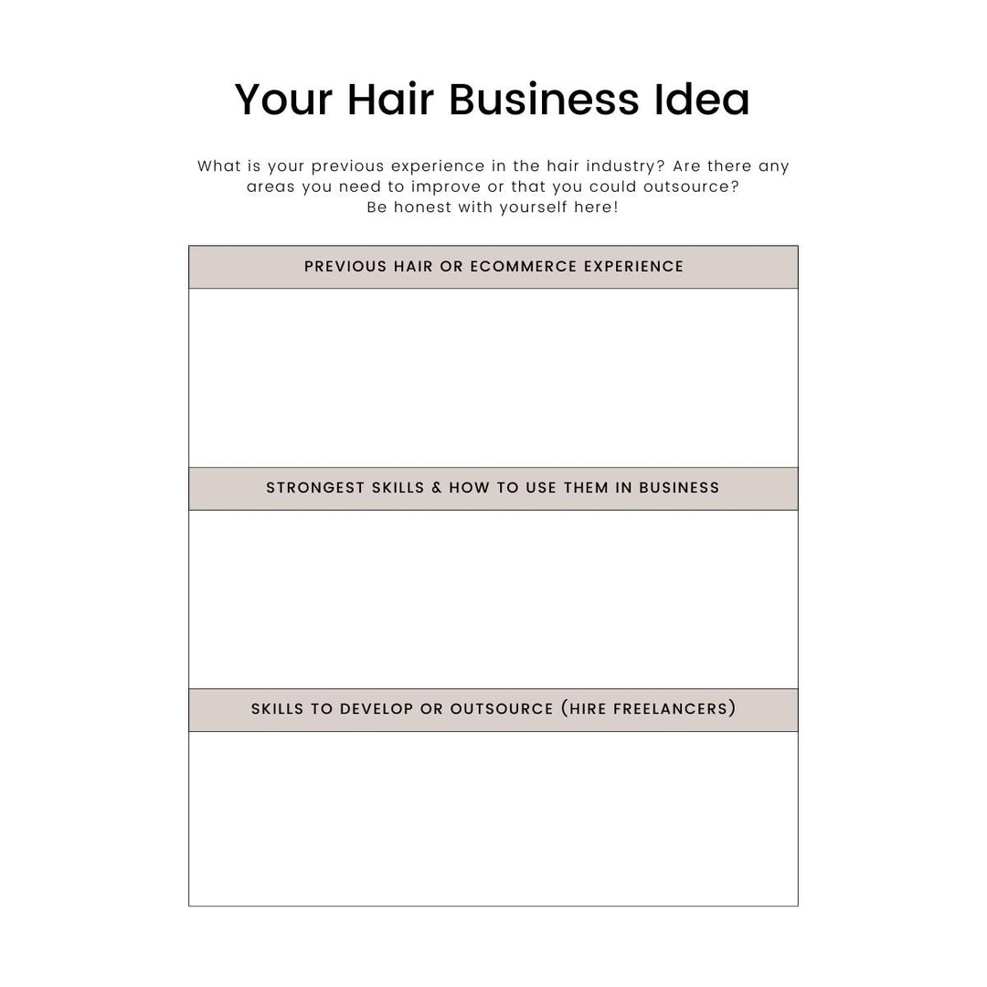 Hair Business Planner | Guide to Start a Hair Extension Business