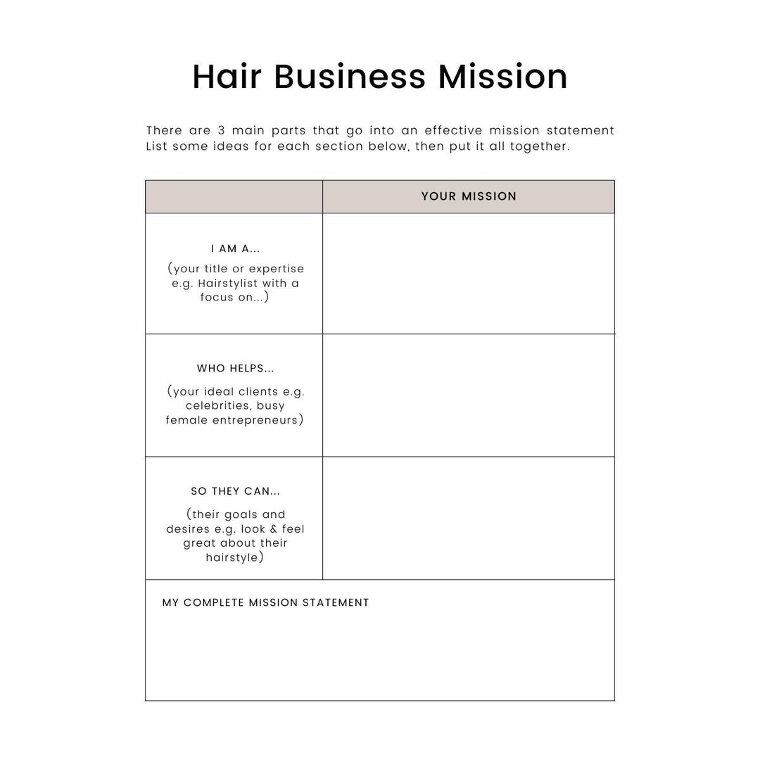 Hair Business Planner | Guide to Start a Hair Extension Business
