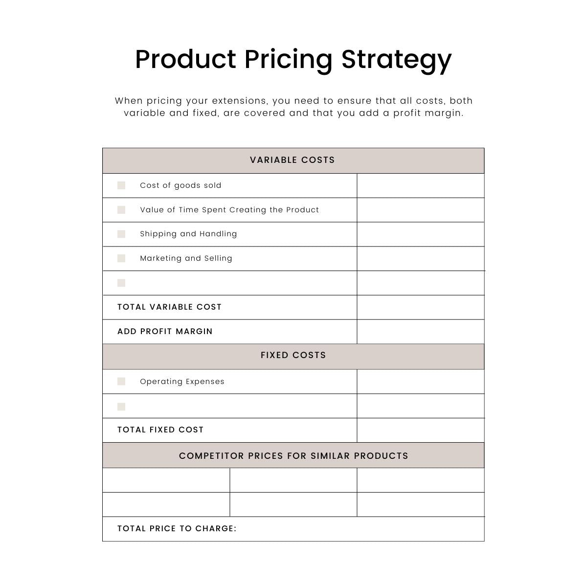Hair Business Planner | Guide to Start a Hair Extension Business